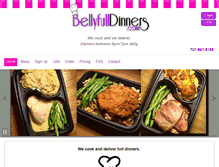 Tablet Screenshot of bellyfulldinners.com